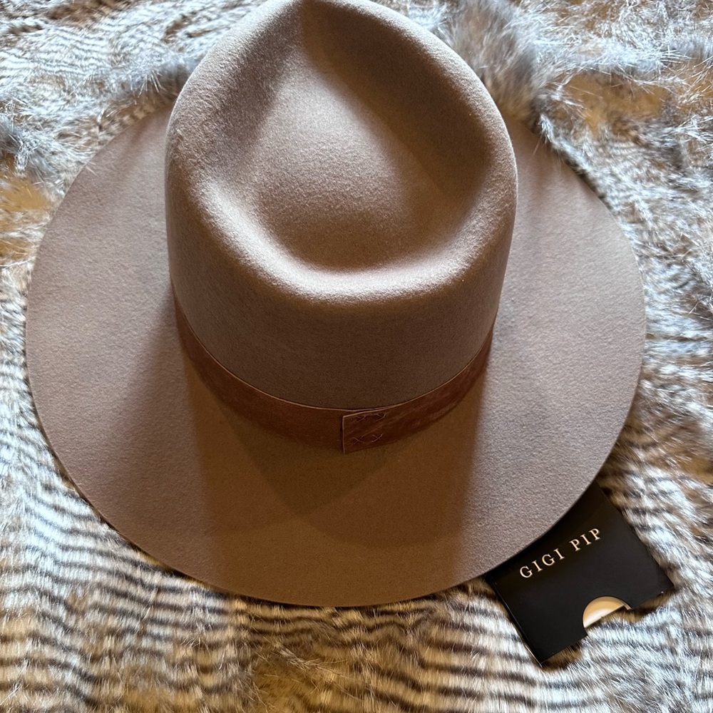 Gigi Pip Tan Fedora Hat
